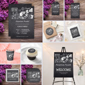 Chalkboard Adventure wacht op Baby shower Kaart