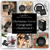 Rustieke krijtbord Kerstmis Verse Typografie Servet