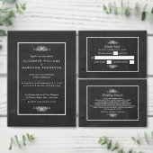 Chalkboard Floral Leaf Wedding Save the Date Magneet (Personaliseer de collectie van deze zelfstandige maker.)