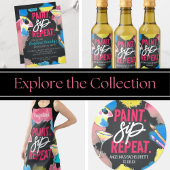 Verf en Sip Chalkboard Bachelorette Party Favor Wijn Etiket