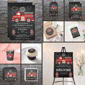 Chalkboard Geluid het alarm! Baby shower van een b Informatiekaartje