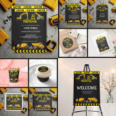 krijtbord in aanbouw Baby shower Kaart