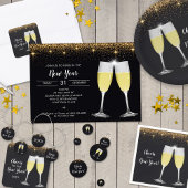 Champagne Toast Glitter Oud en Nieuw Feest Wijn Cadeautas