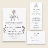 website Hand Drawn Chandelier Bow Wedding  Kaart