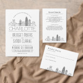 Charlotte Rehearsal Dinner | City Skyline Kaart (Personaliseer de collectie van deze zelfstandige maker.)