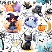 Heks en zwarte kat Halloween Party uitnodiging