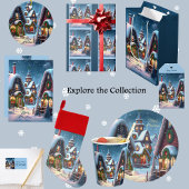 Charmant besneeuwd kerstdorp Open Huis Kaart