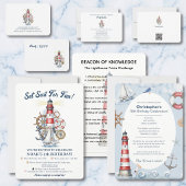 Blue Nautical Slogan Birthday Sticker Sheet