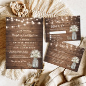 Rustic Baby's Breath String Lights Plechtige bruil Kaart