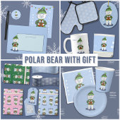Polar Beer met Cadeaus Blauw Kerst Ornament