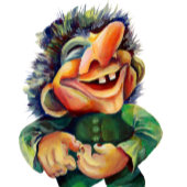 Cheeky Christmas Troll en Tree Delight Feestdagenkaart