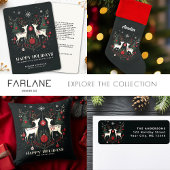 Vrolijke warme Scandinavische kerstboom Kleine Kerstsok