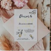 Proost op 40 moderne grillige verjaardagsuitnodigi folie uitnodiging