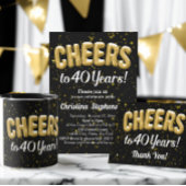 Proost op 40 jaar 6 Fotocollage 40e verjaardag Spandoek