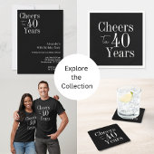 40 jaar zwart-wit 40ste verjaardag t-shirt