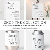 40 jaar Minimal Silver Party Servet