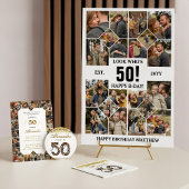 Happy Birthday Cheers To 50 Years Photo Then & Now Spandoek