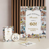 Happy Birthday Cheers To 60 Years Photo Then & Now Spandoek