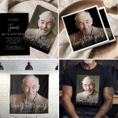 80e Verjaardagsfeest Foto Gold Script Cheers Wandkleed