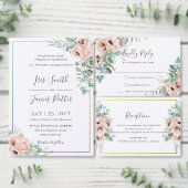 Roze Blush Bloemige Liefde is Zoet Neem een Trakta Poster (Personaliseer de collectie van deze zelfstandige maker.)