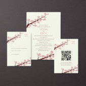 Kersenbloesem thema bruiloft cadeaulabel (Personaliseer de collectie van deze zelfstandige maker.)