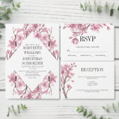 Roze Kersenbloesem Bloemen Gedrukt Groene Favoriet Bedankdoosjes (Personaliseer de collectie van deze zelfstandige maker.)