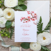 Cherry Blossom Serenity Lente Bruiloft All In One Uitnodiging