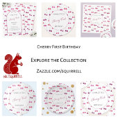 Cherry Waterverf Party Servet