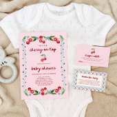 Rode grillige retro kersen | Luierscheur Informatiekaartje