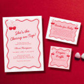 Cherry op top Baby shower Raad de leeftijd spel Ka Kaart