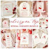 Ze is de kers op de top bruids douche uitnodiging