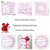 Cherry Pink Waterverf Papieren Bordje