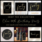 Chic Script 40ste verjaardagsfeestje Acryl Uitnodigingen