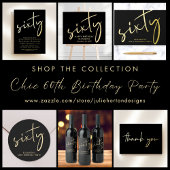 Chic White Script 60ste verjaardagsfeestje Acryl Uitnodigingen