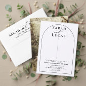 Chique Arch Modern Stijlvol Elegant Bruiloft Menu (Personaliseer deze collectie van deze onafhankelijke maker. Test)