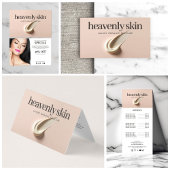 Chique Beauty Huidverzorging Spa Boutique Roze Reclamekaart