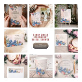 Chic Berry Sweet Strawberry Vrijgezellenfeest Informatiekaartje