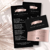 Chic Brush Stroke Salon Prijs Lijst Services Menu