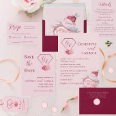 Blush Pink zijn & hers Signature Drink Wedding Reclamebord Met Voetstuk