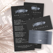 Chic Brush Stroke Zwart Faux Zilver Grijs Monogram Planner