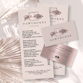 Chic Brush Stroke Roos Goud Cadeaubon Kaart