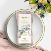 Weekend Bruiloft Schema Elegante Gouden Kalligrafi Kaart