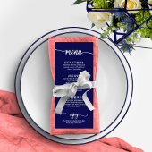 Bruiloft Orde van Service Programma Marine Blauw Programmakaart