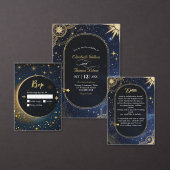 Hemelse zon en maan bruiloft acryl uitnodigingen (Personaliseer de collectie van deze zelfstandige maker.)