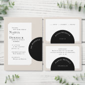 CHIC CIRCLE WEDDING KAART (Personaliseer de collectie van deze zelfstandige maker.)