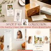 Cream Terracotta Chic Haarstudio Afspraak Visitekaartje
