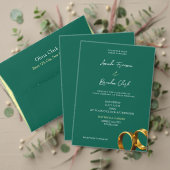 Chic smaragdgroene gouden ringen bruiloft save the date (Personaliseer deze collectie van deze onafhankelijke maker. Test)