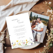 Boho Elegant Wildflowers Huwelijksuitnodiging Acryl Uitnodigingen