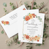 Floral Elegant bruiloft aankondiging net getrouwd Etiket (Personaliseer deze collectie van deze onafhankelijke maker. Test)