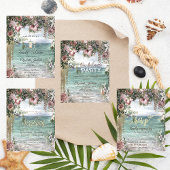 Chique bloemen oceaan bruiloft banner